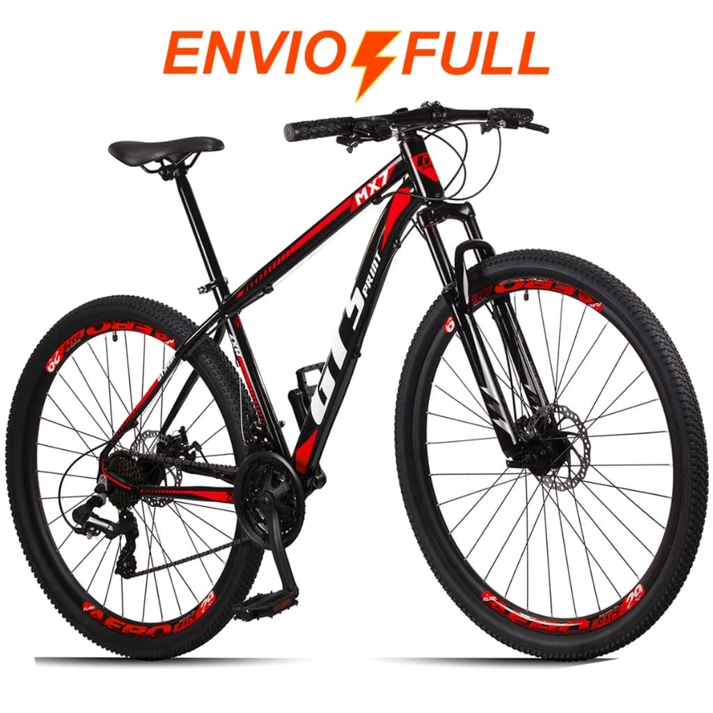 Bicicleta Aro 29 GT Sprint MX7 24V index Freio Disco Alumínio Suspensão Aero MTB