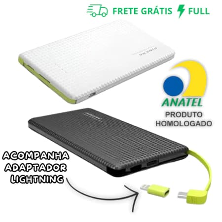 CARREGADOR PORTÁTIL POWER BANK UNIVERSAL 10.000MAH E 5.000MAH