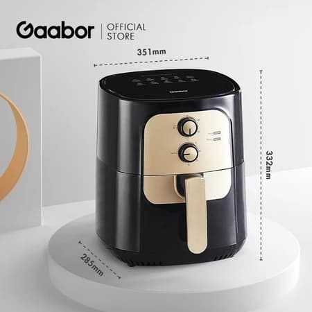 Fritadeira Elétrica Sem Óleo Air Fryer 5.5L Gaabor Jumbo Family 1400w 127V ou 220V Vintage