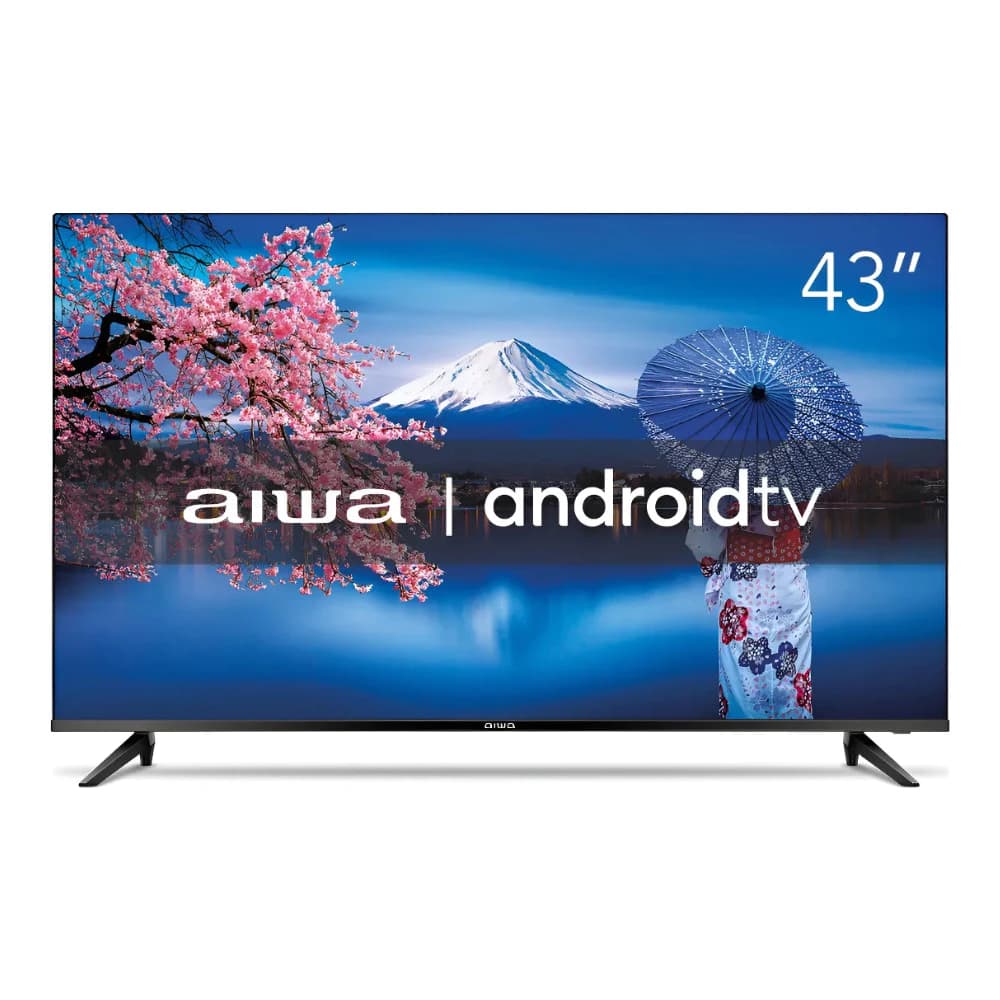 Smart TV AIWA 43” Android Full HD Borda Ultrafina HDR10 Dolby Áudio AWS-TV-43-BL-02-A