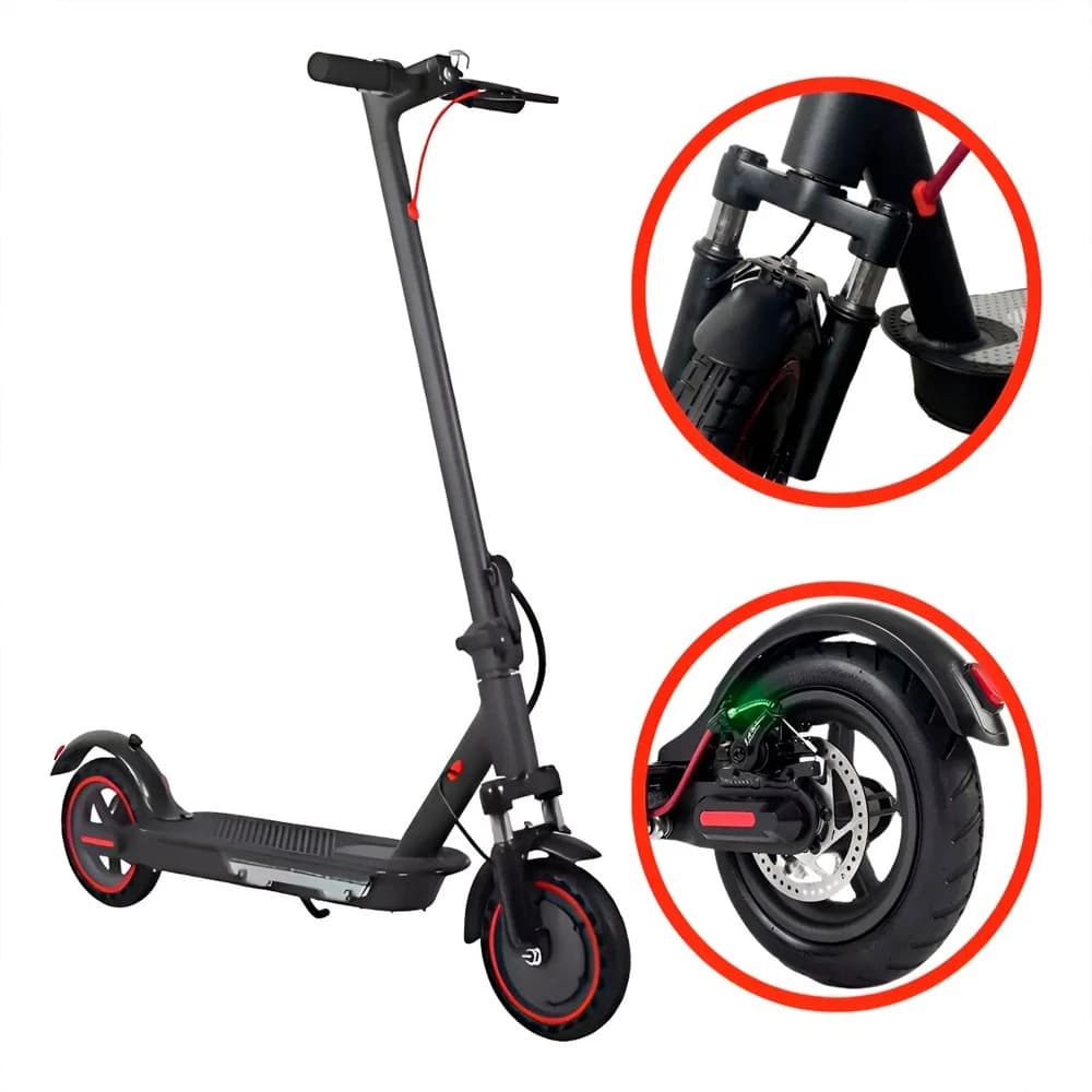 Patinete Elétrico Adultos 500w Profissional Até 150Kg Com Conexão APP Bluetooth Freios a Disco E Luz LED de Sinalização