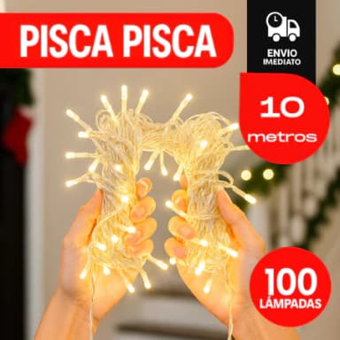Pisca-pisca de led para decoração natalina - 100 leds